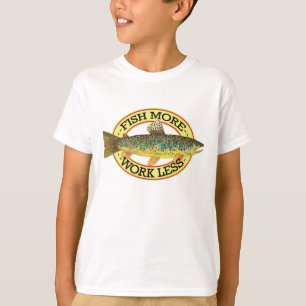 Camiseta Pesca de trucha marrón