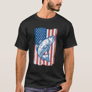Camiseta Pesca de Trucha Pez de Agua Dulce Pescador Bandera