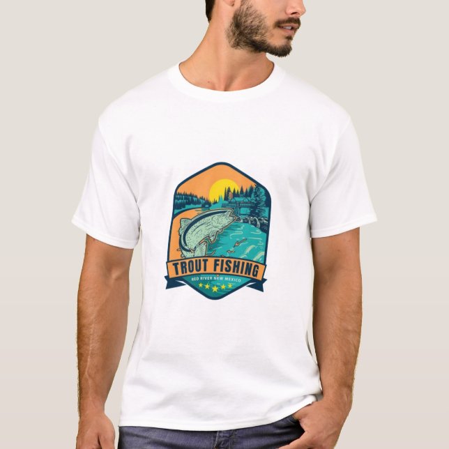 Camiseta Pesca de trucha Río Rojo Nuevo México (Anverso)