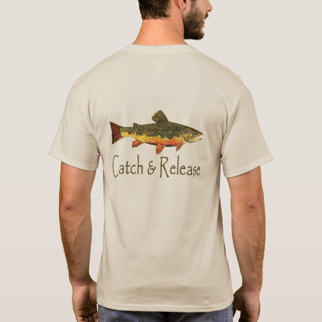 Camiseta Pesca de truchas de captura y liberación (Reverso)