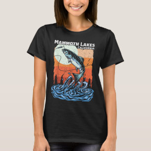 Camiseta Pesca de Verano Atardecer Retro California Lago Ma