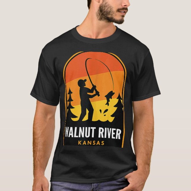 Camiseta Pesca de Walnut River Kansas (Anverso)