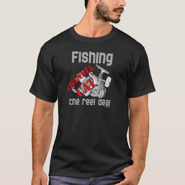 Camiseta Pesca del gato del canal de la pesca El negocio de (Anverso)