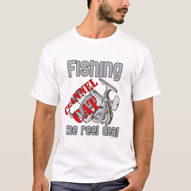 Camiseta Pesca del gato del canal de la pesca El negocio de (Anverso)