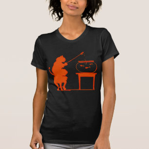 Camiseta Pesca del gato en cuenco de los pescados