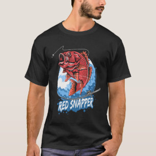 Camiseta Pesca del Ilustracion de paro rojo