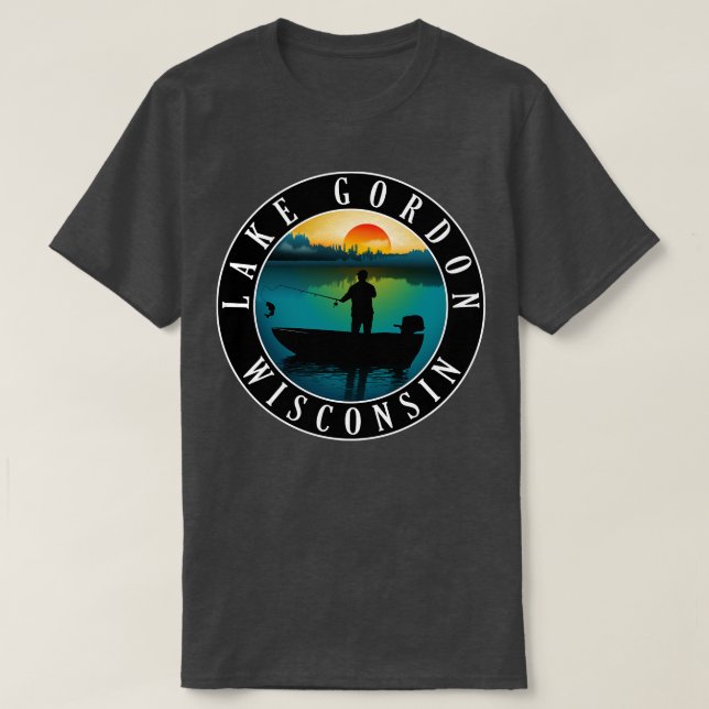 Camiseta Pesca del lago Gordon Wisconsin (Diseño del anverso)