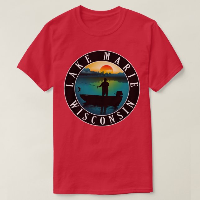 Camiseta Pesca del lago Marie Wisconsin (Diseño del anverso)