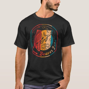 Camiseta Pesca del lago Retro Beaver