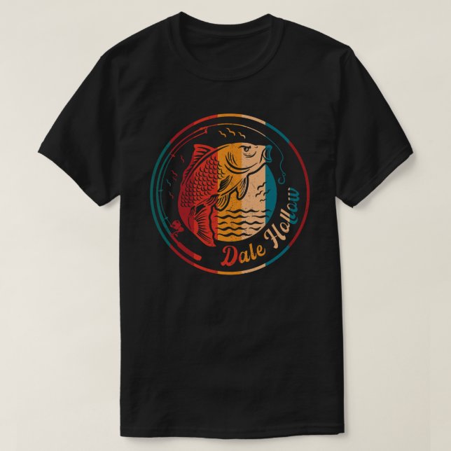 Camiseta Pesca del lago Retro Dale Hollow (Diseño del anverso)