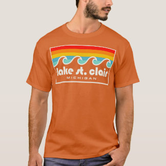 Camiseta Pesca del lago St Clair Olas de época retro de Mic