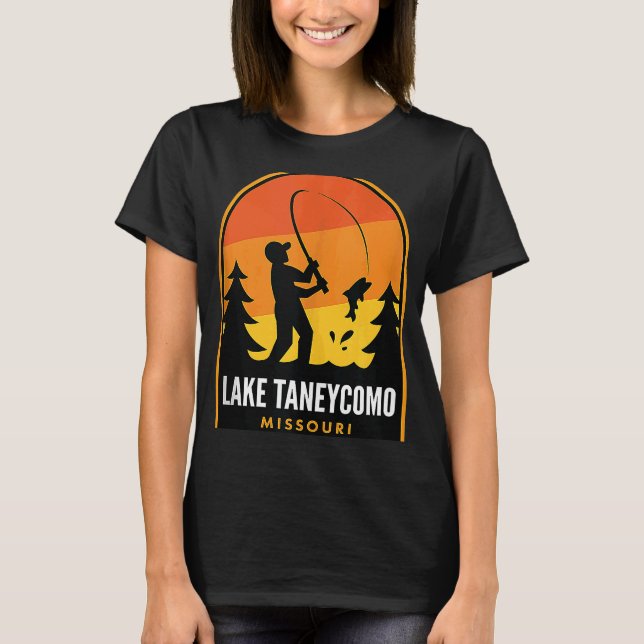 Camiseta Pesca del lago Taneycomo Missouri (Anverso)