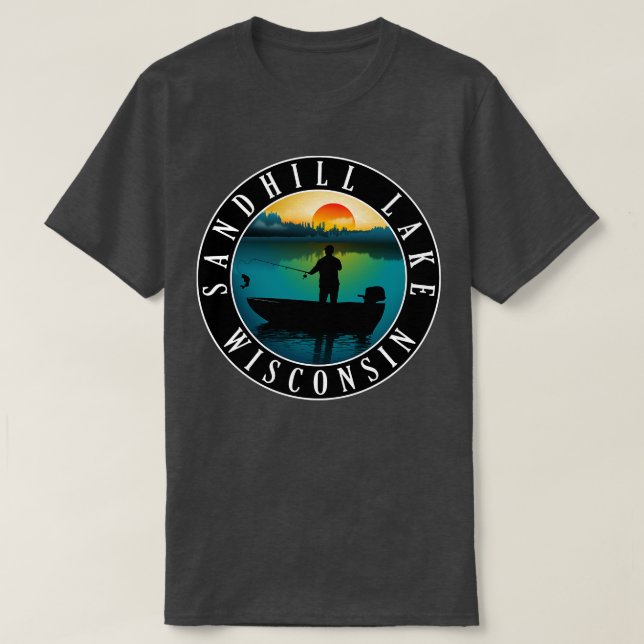 Camiseta Pesca del lago Wisconsin (Diseño del anverso)