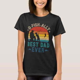 Camiseta Pesca del mejor papá jamás pescador del atardecer 