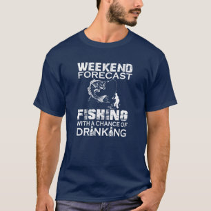 CAMISETA PESCA DEL PRONÓSTICO DEL FIN DE SEMANA
