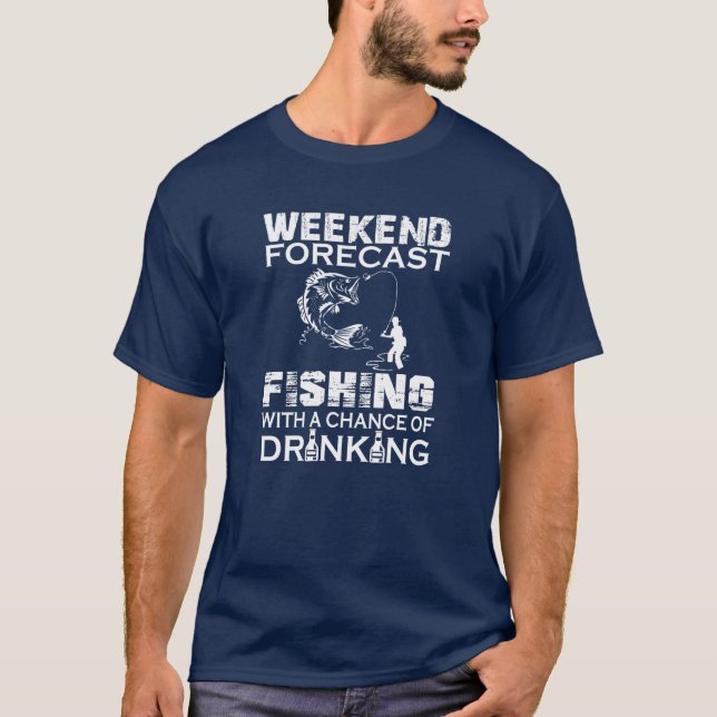 CAMISETA PESCA DEL PRONÓSTICO DEL FIN DE SEMANA (Anverso)