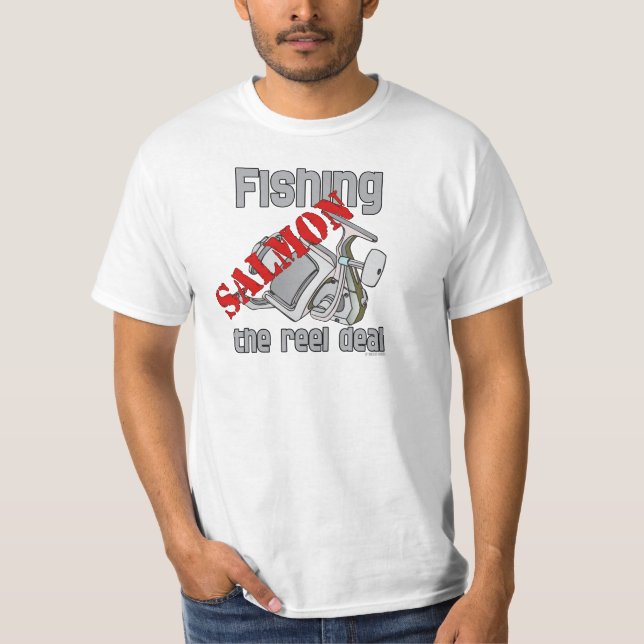Camiseta Pesca Del Salmón El Camisón De Pesca Del Acuerdo D (Anverso)