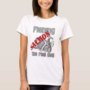 Camiseta Pesca Del Salmón El Camisón De Pesca Del Acuerdo D