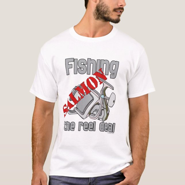 Camiseta Pesca Del Salmón El Camisón De Pesca Del Acuerdo D (Anverso)