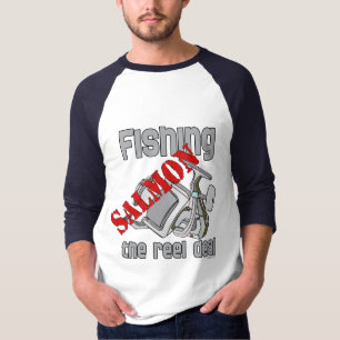 Camiseta Pesca Del Salmón El Camisón De Pesca Del Acuerdo D
