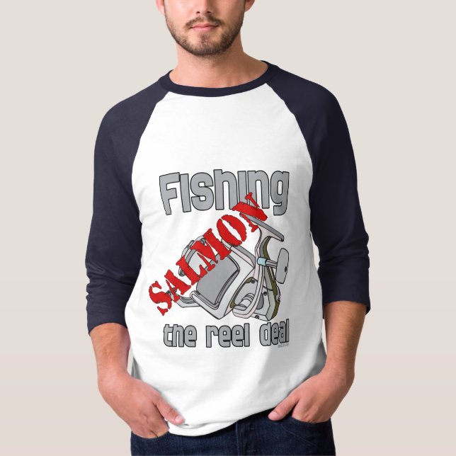 Camiseta Pesca Del Salmón El Camisón De Pesca Del Acuerdo D (Anverso)