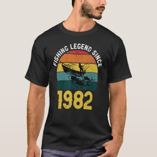 Camiseta Pesca Desde 1982 40º Cumpleaños De Los Pescadores 