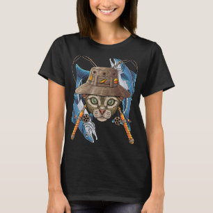 Camiseta Pesca Devon Rex Pescador al aire libre Cat Cute Fl