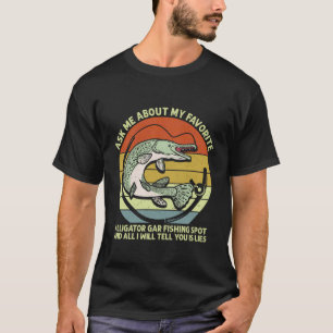 Camiseta Pesca Divertida de Alligator Gar