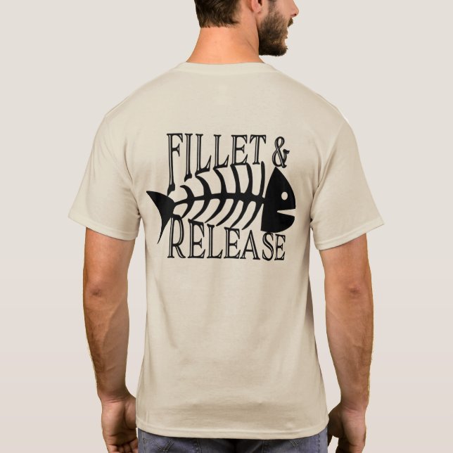 Camiseta Pesca divertida de filetes y liberaciones (Reverso)