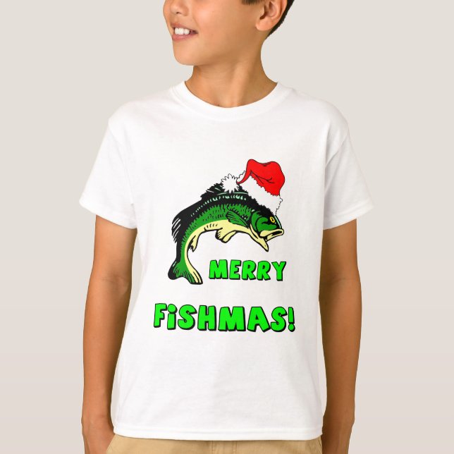 Camiseta Pesca divertida del navidad (Anverso)