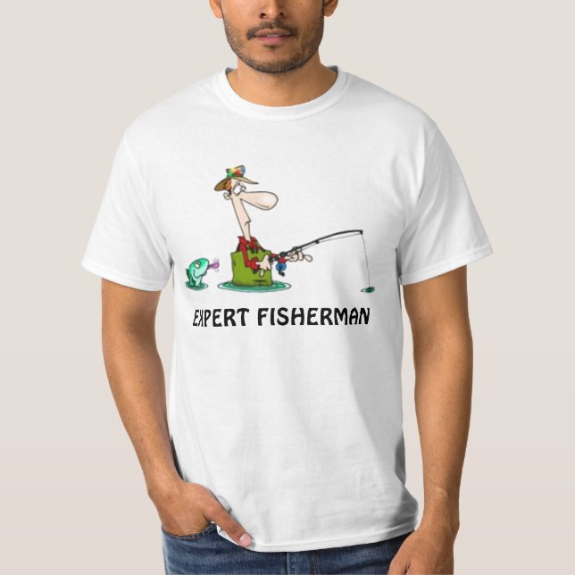 CAMISETA PESCA DIVERTIDA DEL PESCADOR EXPERTO (Anverso)
