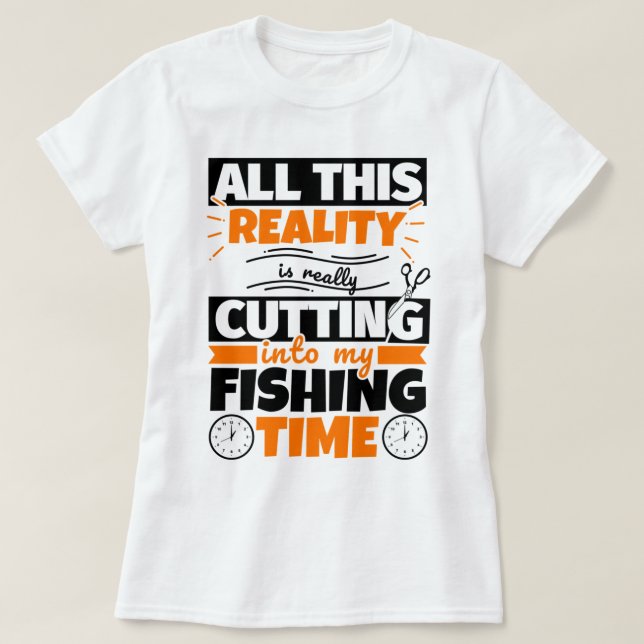 Camiseta Pesca Divertida Diciendo Hobby (Diseño del anverso)