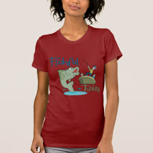 Camiseta Pesca divertida - pensamiento de Fishful