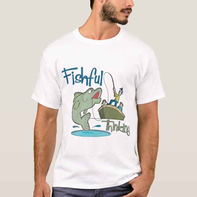 Camiseta Pesca divertida - Pensamiento pescador (Anverso)