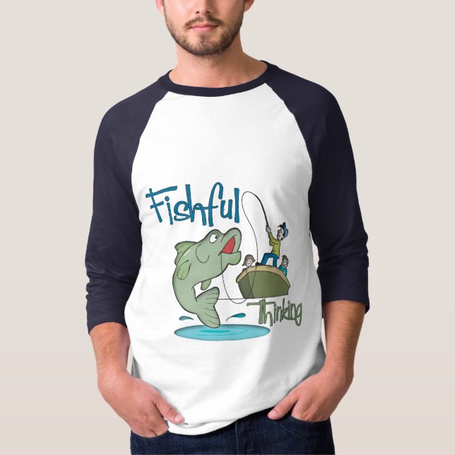 Camiseta Pesca divertida - Pensamiento pescador (Anverso)