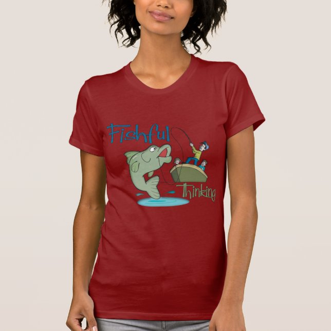 Camiseta Pesca divertida - Pensamiento pescador (Anverso)