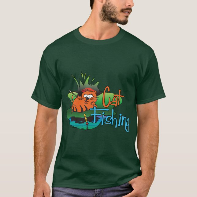 Camiseta Pesca divertida - Pesca de gatos (Anverso)