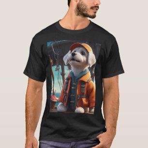 Camiseta Pesca Divertida, Pescador Bandera Americana