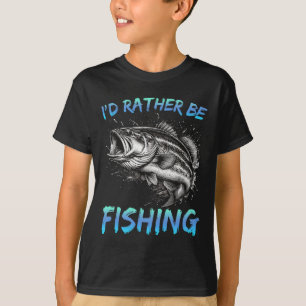 Camiseta Pesca divertida Preferiría Estar Pescando Por El P