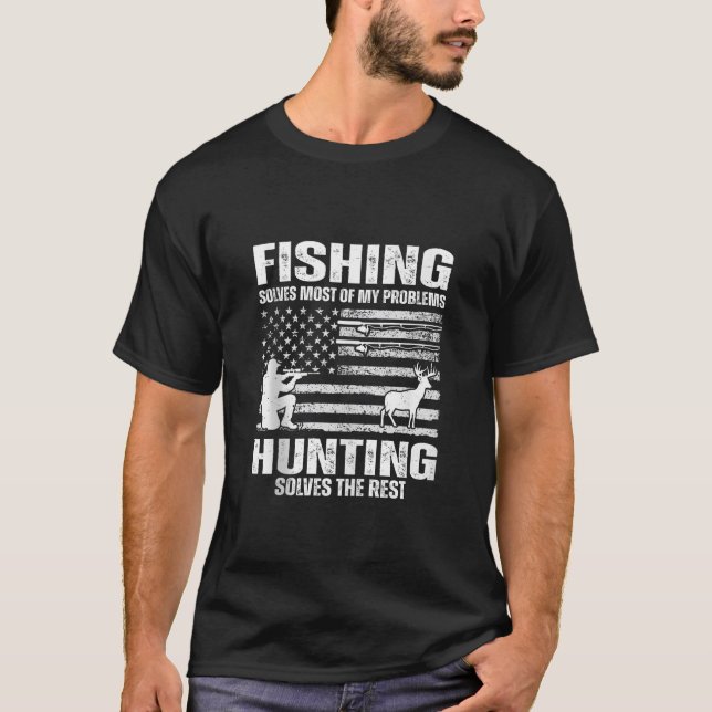 Camiseta Pesca divertida resuelve la mayoría de mis problem (Anverso)