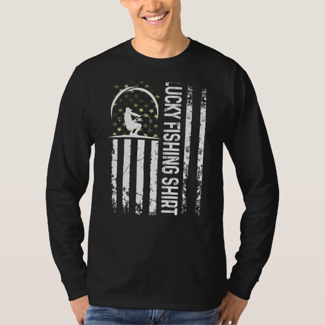 Camiseta Pesca Divertida Y Afortunada Para La Pesca (Anverso)