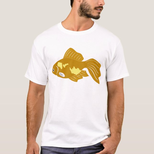 Camiseta Pesca dorada con peces tropicales (Anverso)