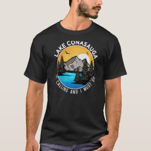 Camiseta Pesca Embarcaciones Campamento Lakeview Lago Conas