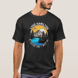 Camiseta Pesca Embarcaciones Campamento Lakeview Lago Hamil