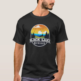 Camiseta Pesca Embarcaciones Campamento Lakeview Lago Negro