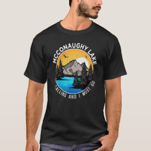 Camiseta Pesca Embarcaciones Campamento Vista al lago Mcc