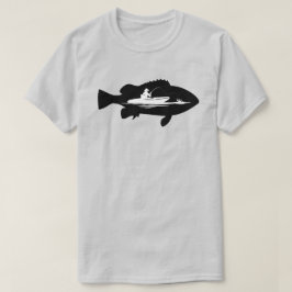Camiseta Pesca en barco en blanco y negro