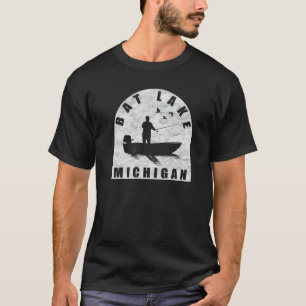 Camiseta Pesca en el lago Bat Michigan