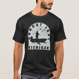 Camiseta Pesca en el lago Bobcat Michigan