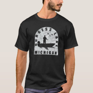 Camiseta Pesca en el lago Burgess Michigan